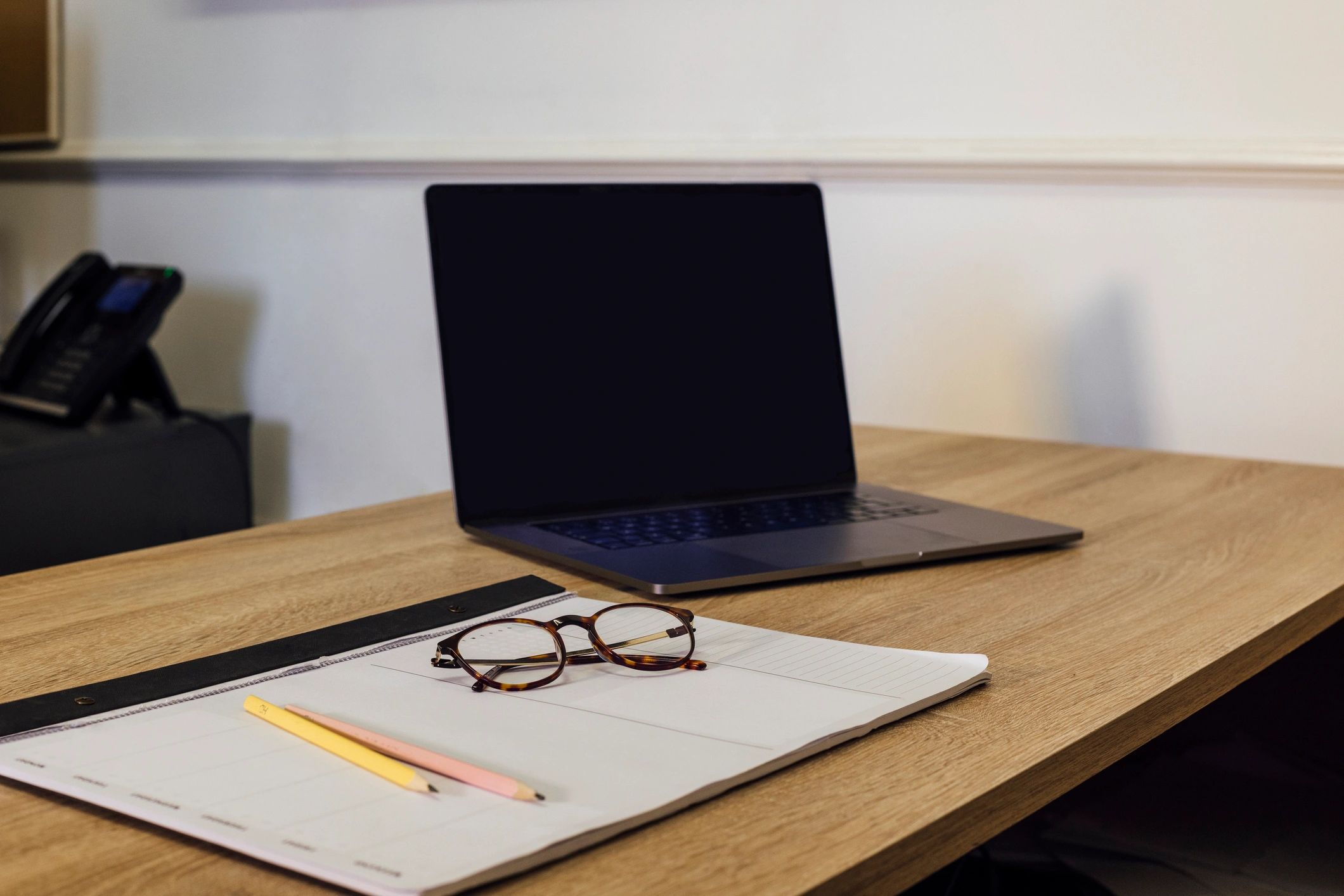 Research materials on a desk