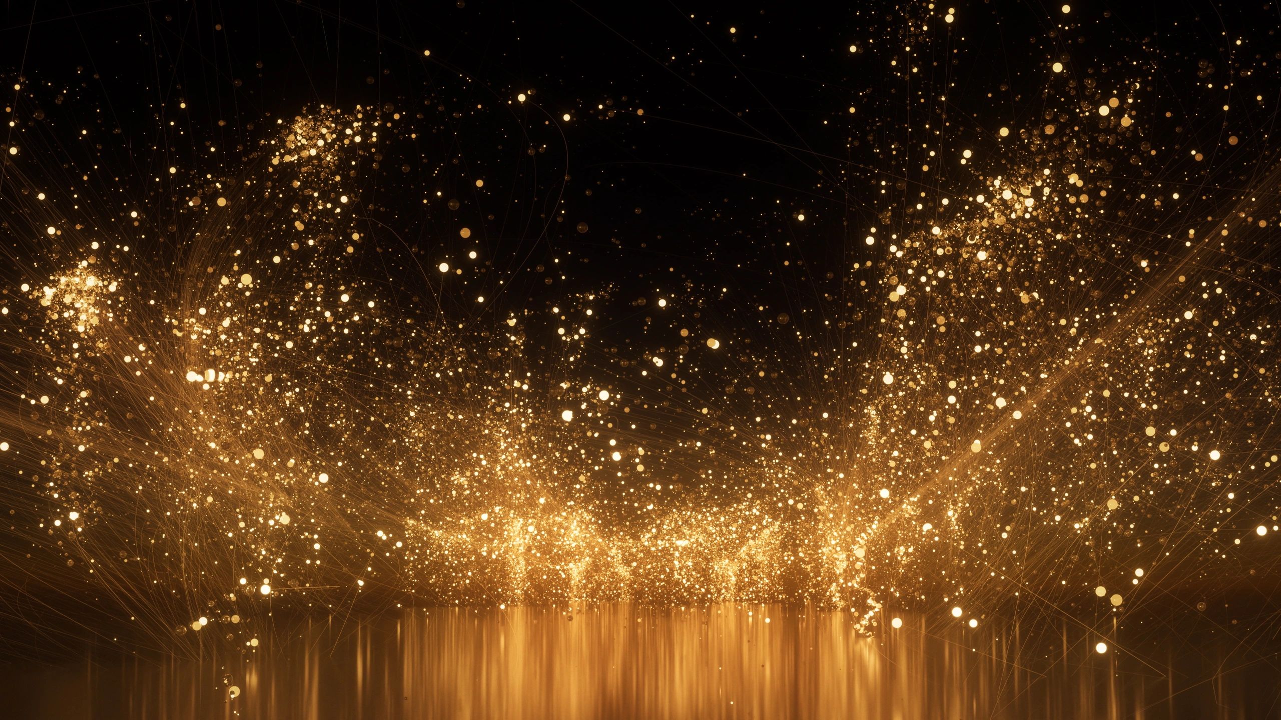 Abstract gold particle background