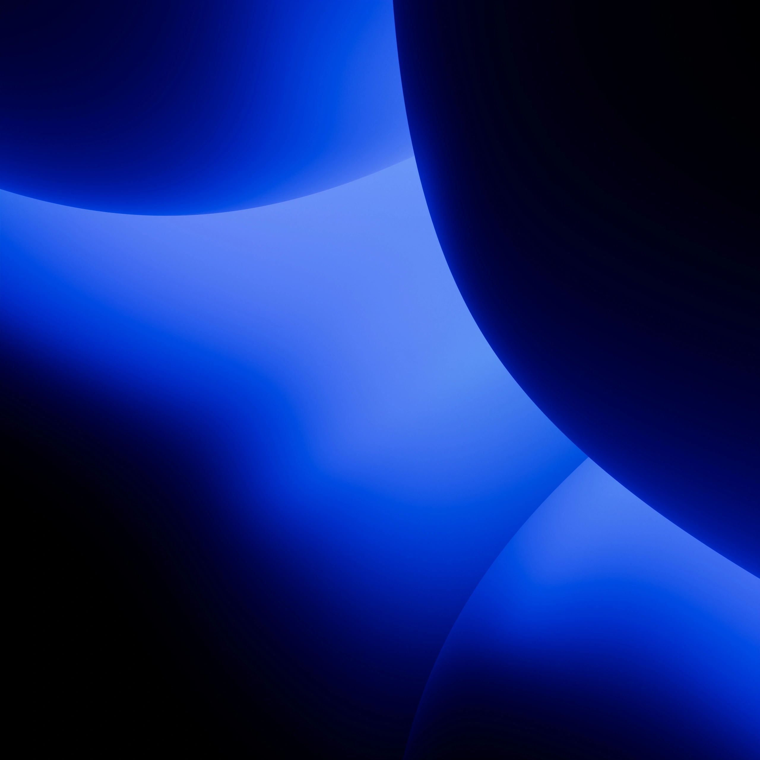 Dark spheres with blue neon geometric light